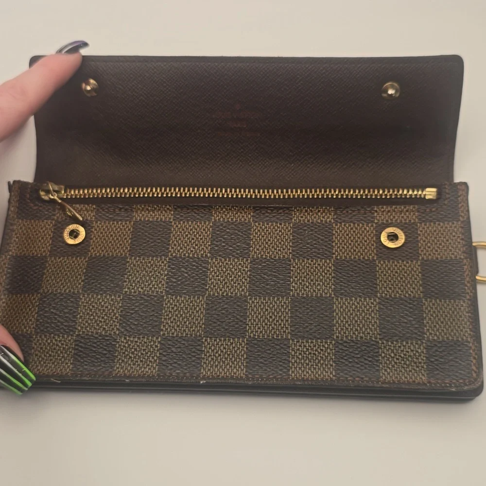 Louis Vuitton Damier Brown Porte Feuille Accordion Long Wallet (VERY GOOD)COA✨️ - Picture 7 of 15